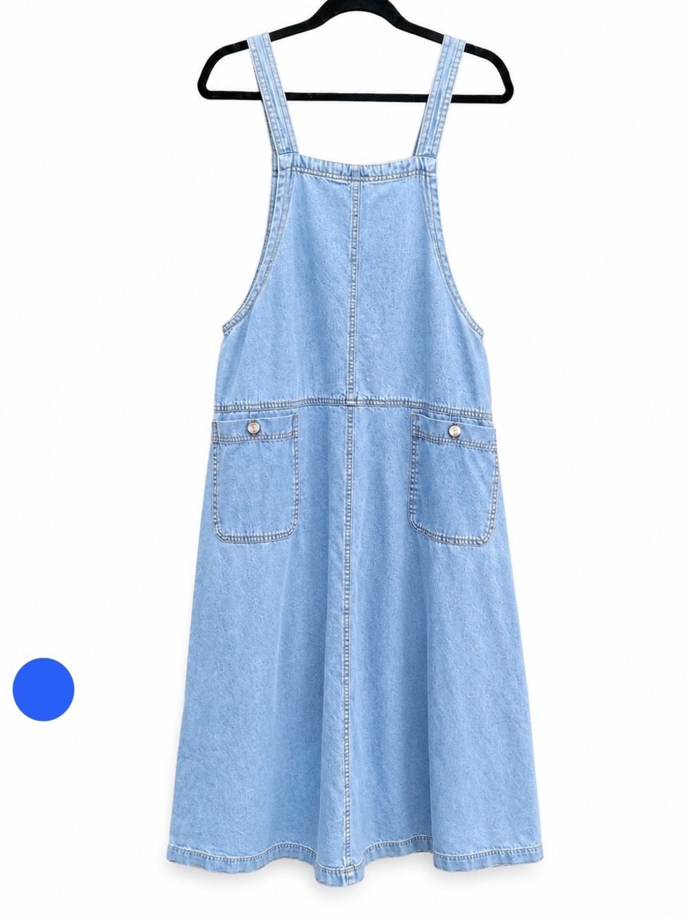 Sostanza Classics Denim Jumper Dress Medium Vintage Light Wash Maxi